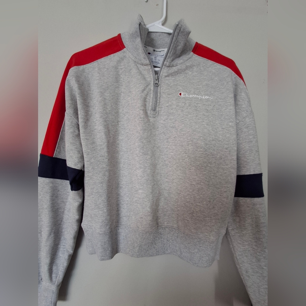 Champion Heather Gray Quarter-Zip Pullover